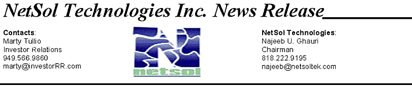 (NETSOL LETTERHEAD)